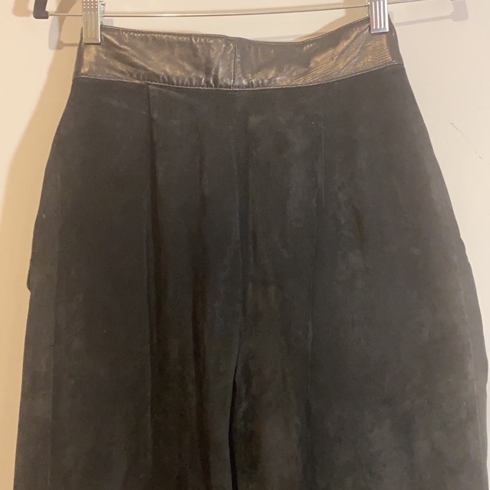 Vintage Akris Maxima Suede & Leather Party Pants - Picture 5 of 9